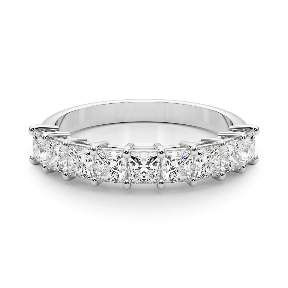 Nine Stone 2.0 ct. Princess Cut Diamond Anniversary Ring-VIRABYANI